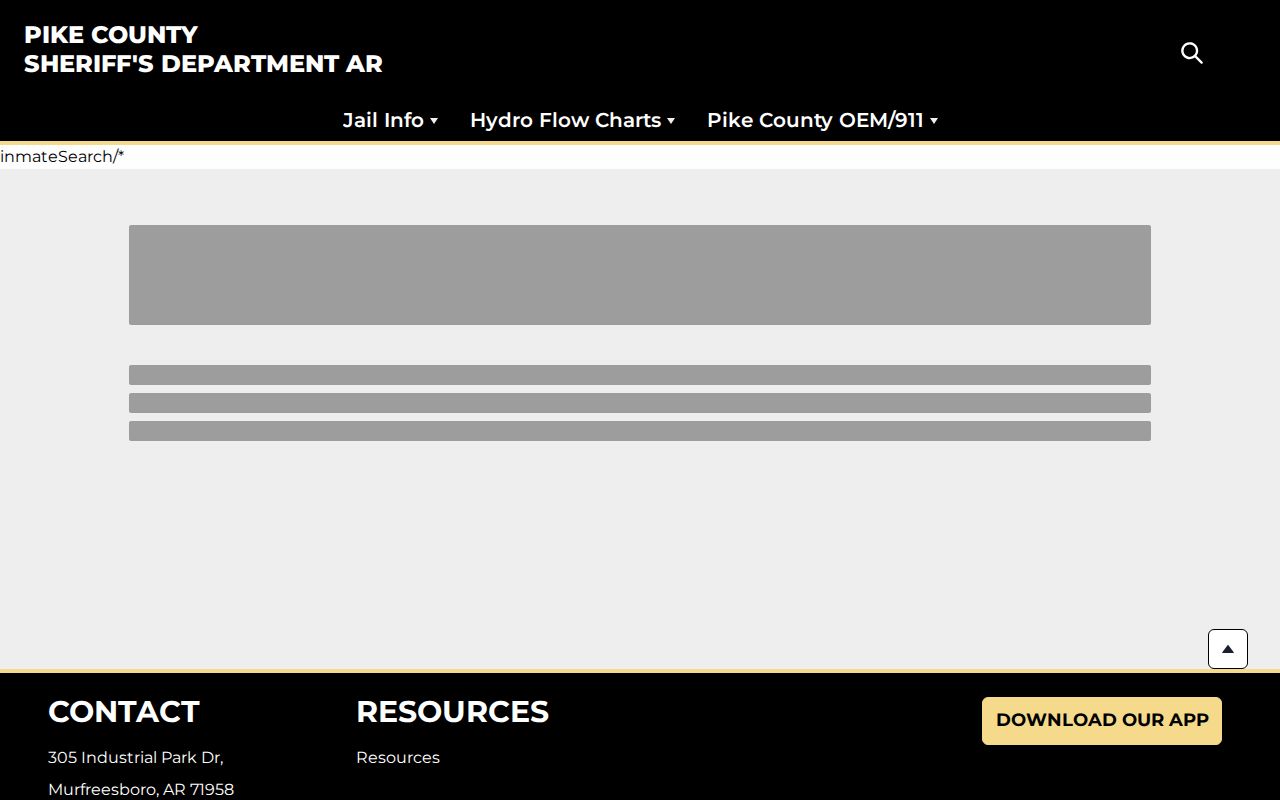 Pike County jail roster current-arrest search interface