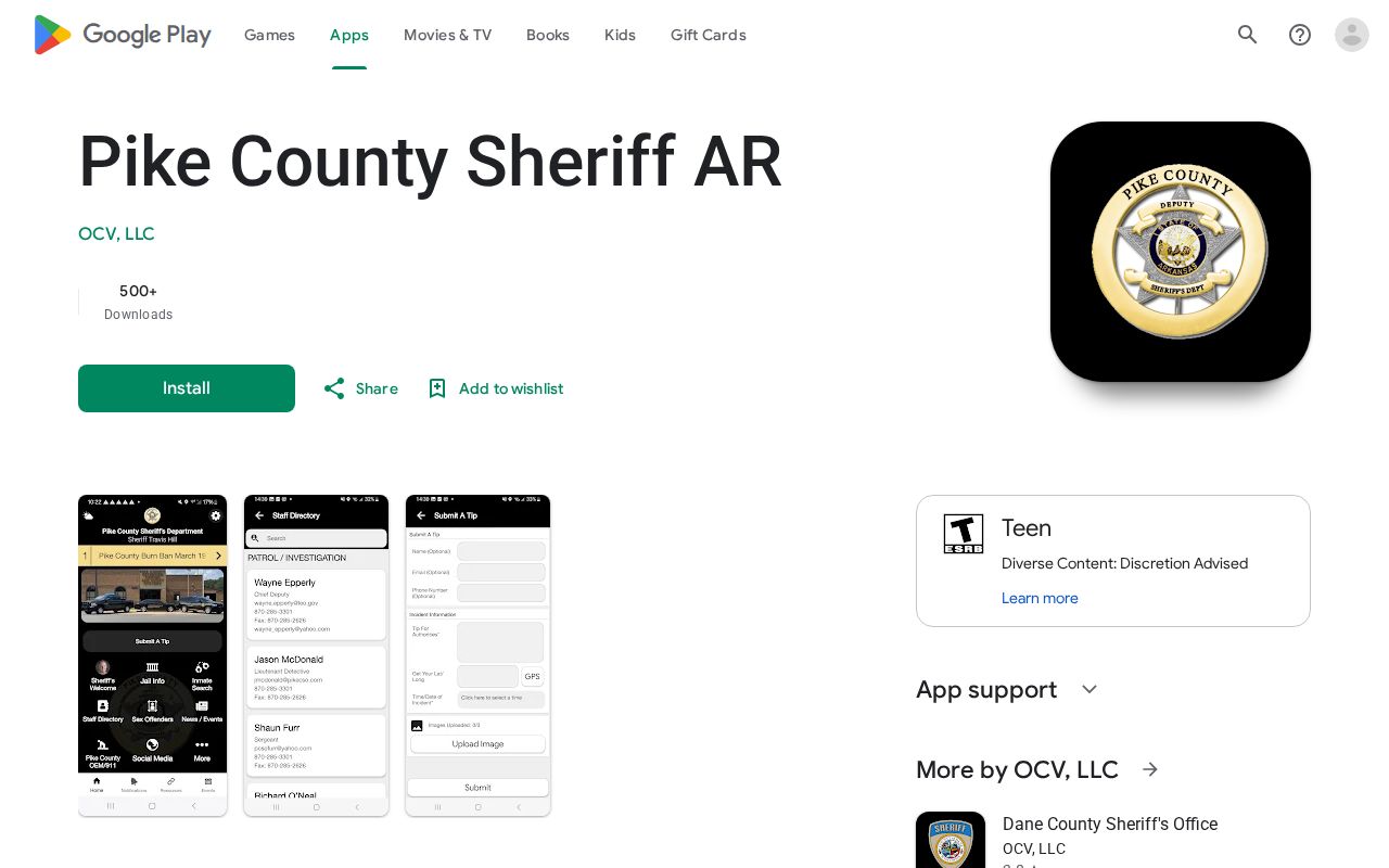 Pike County Sheriff arrest information app listing