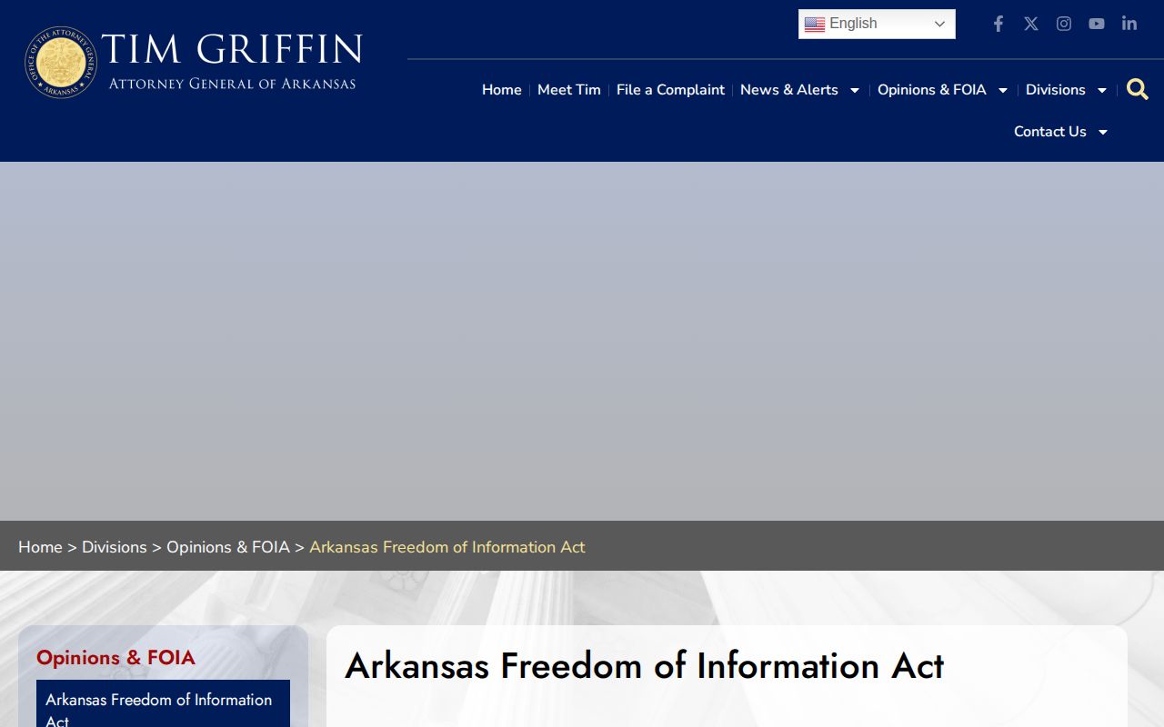 Arkansas FOIA guidance for Pike County arrest-record requests